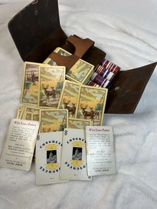 RARO Juego de Cartas y Fichas de Poker del Congreso de los Años 50 De Colección - Diseño Escénico de Ciervos - Imagen 1 de 13