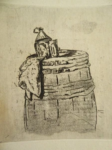 Henri GUERARD 1846-1897 GRAVURE EAU FORTE NATURE MORTE LANTERNE IMPRESSIONNISME - Imagen 1 de 3