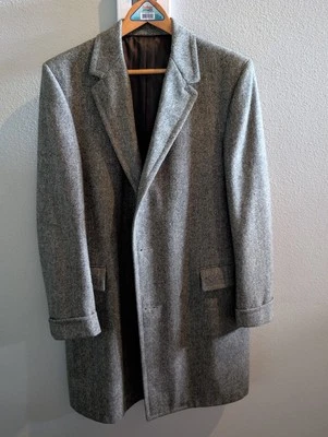Vintage Knox NY Herringbone Wool Overcoat Mens Medium Winter Classic - Image 1 of 4