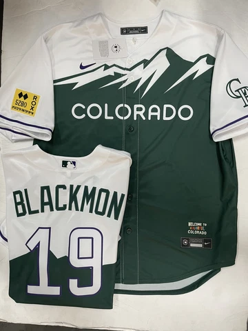 Charlie Blackmon Colorado Rockies Green 2022 City Connect Nike Jersey New Men XL Cover