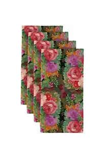 Pink Flower Patches 18" x 18" Napkins 1 Dozen - Picture 1 of 1
