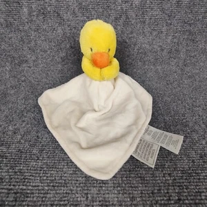 Carters Yellow Duck Lovey Security Blanket Hugging Fleece White Plush Baby Toy - Picture 1 of 7