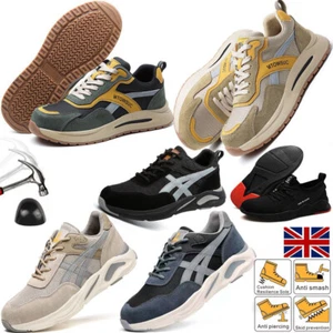 Mens Womens Lightweight Safety Shoes Steel Toe Cap Work Trainers Hiking Boots UK - Picture 1 of 18