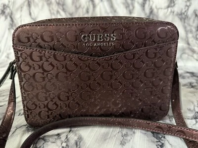 Purse Crossbody Bag Guess Purple Women Bordeaux FF892770 Laine Mini New - Image 1 of 4