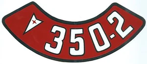 PONTIAC 350-2V AIR CLEANER DECAL - Picture 1 of 1