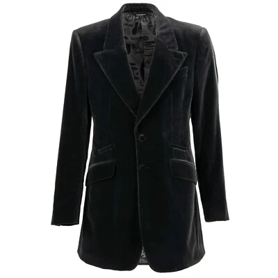 Chaqueta Blazer DOLCE & GABBANA Larga Terciopelo Esmoquin Negra 50 EE. UU. 40 M L Foto 1 de 4