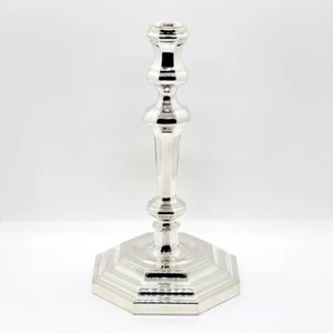 Candeliere Alto Una Fiamma in Argento Stile Ottagonale - Imagen 1 de 1