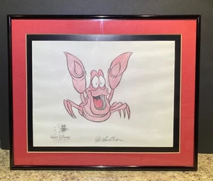 Walt Disney Studios Sebastian Little Mermaid Animation Art Sketch Signed Framed - Picture 1 of 15