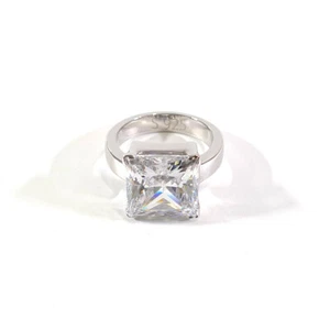 Princess Cut 9,50ct Diamant Ehering Solitär simulierter Diamantring silber - Bild 1 von 10