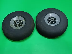 74mm Foam Sponge Rubber Wheels for Radio Control Model Aircraft Planes - Foto 1 di 2