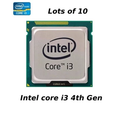 Lote de 10 procesadores CPU Intel Core i3 3,40 Ghz LGA 1150 4ª generación vendedor de EE. UU. Foto 1 de 4