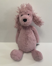 JellyCat London Plush Bashful Pink Poodle Dog Small Soft Stuffed Animal Toy