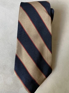 Corbata de seda University Stripes para hombre de Hepworth's of Salt Lake TRAD Ivy usada en excelente estado - Imagen 1 de 2