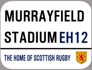 MURRAYFIELD STADIUM METAL STREET SIGN, A4 SIZE , ROUNDED EDGES, 4 HOLES. - Picture 1 of 1