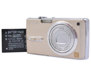 Panasonic Lumix DMC-FX07 Compact Digital Camera gloss gold 7.2MP From Japan Used - Picture 1 of 5