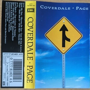 COVERDALE PAGE self titled UK CASSETTE FREE POSTAGE WHITESNAKE LED ZEPPELIN - Picture 1 of 3