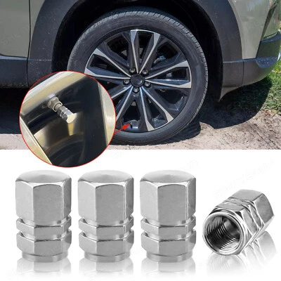 4X tampas de ar haste válvula pneu roda metal alumínio prata para RAM ProMaster - Imagem 1 de 4