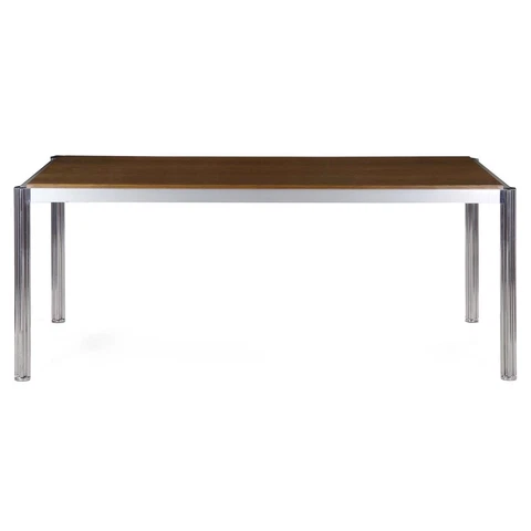 Oak & Aluminum Executive Desk Dining Table “Shamrock” by Jens Risom Cover