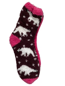 Free Press Women Micro Fuzzy Crew Socks 2-Pack Pink Size 6-10.5 6432 - Picture 1 of 2
