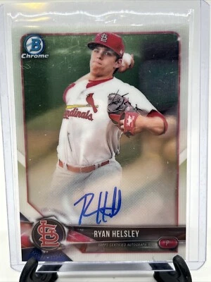 Ryan Helsley 2018 Bowman Chrome Prospect Auto Cardinals Rc - Image 1 of 4