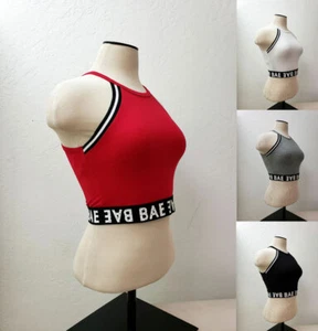 Women Casual Cropped High Halter Neck Top Shirt RT65037 - Picture 1 of 24
