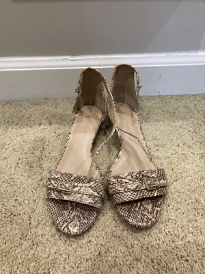 Sandalias cuñas Saks Fifth Avenue para mujer talla 7 1/2 beige Foto 1 de 4