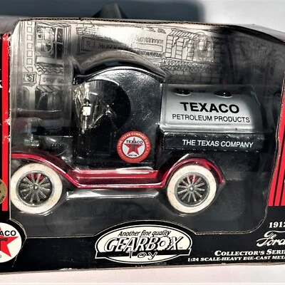 TEXACO 1912 Ford Model-T OIL Tanker Coin Bank w/ Key Diecast Gearbox Collectible - Image 1 of 4