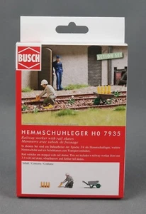 BUSCH 7935 (Spur H0,1:87,Bausatz) Action Set:Hemmschuhleger Epoche 3/4 NEUWARE! - Imagen 1 de 3