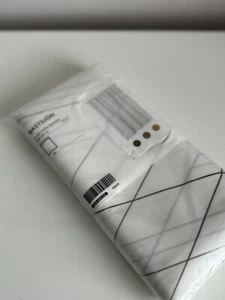 IKEA Bastsjon White/Geometric Shower Curtain - Picture 1 of 3