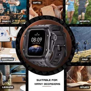 Luxury Tactical Bumper Rugged Metal Case+Band Fo Apple Watch Series 10 46mm band - Picture 1 of 60