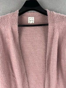 Soft Dusty Pink Oversized Cardigan Sz Small Oversized Boho Girlcore Hippie Rose - Bild 1 von 9