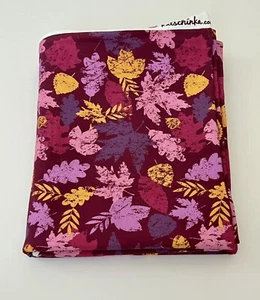 NEW Katschinka Pink Multi Leaf Organic Cotton Jersey Knit Remnant Fabric 55x70” - Picture 1 of 20