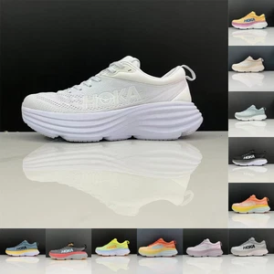 Hoka One One Trainers Bondi 8 Lace-Up Low-Top Running Sneakers Textile Shoes