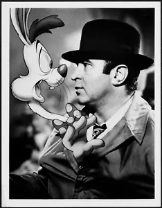 Wer gerahmte Roger Rabbit Original TV Promo Foto Bob Hoskins Animation R93 - Bild 1 von 2