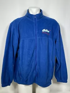 GoGurt Harriton Full-Zip Royal Blue Fleece Employee Jacket Men's XL - Picture 1 of 12