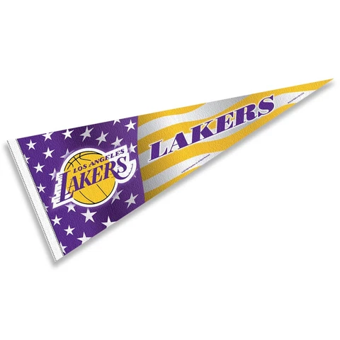 Los Angeles Lakers Nation American Stripes Full Size Pennant Flag Banner Cover