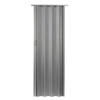 36 in. x 80 in. oakmont pvc vinyl silver accordion door - Image 1 of 4
