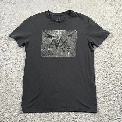 Armani Exchange Shirt Men's XS Graphic Logo Short Sleeve Extra Small Crew Neck - Image 1 of 4