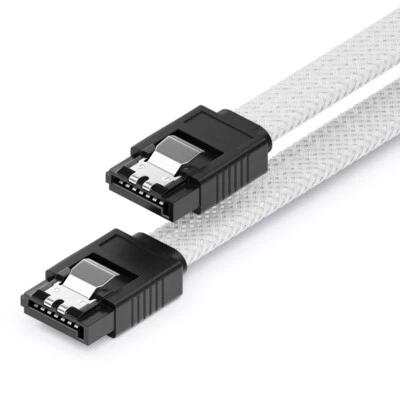 0,3m SATA 3 Kabel Nylon bis 6Gbit/s für PC HDD SSD Festplatte CD DVD Datenkabel - Bild 1 von 4