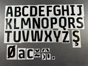 2024 2025 OFFICIAL EFL FOOTBALL LEAGUE BLACK PLAYER SIZE LETTERS - Picture 1 of 5
