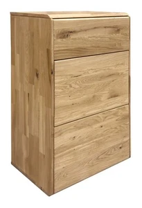 Kommode Sideboard 1 Tür 1 Schublade Wildeiche massiv geölt Push-to-Open-Funktion - Bild 1 von 6
