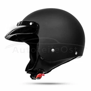 Classic 031 XL Schwarz matt ECE Jethelm für Chopper Oldtimer Motorradhelm - Bild 1 von 3