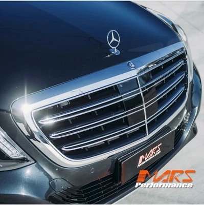 Chrome AMG S63 Look Bumper Bar Grill Grille for Mercedes-Benz W222 S-Class 13-20 - image 1 of 4