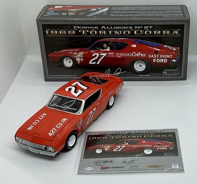 1969 1/24 #27 Donnie Allison “East Point Ford” AUTOGRAPHED  Torino Cobra SD Ship - Image 1 of 4