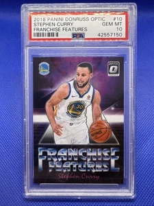 STEPHEN CURRY 2018 PANINI DONRUSS OPTIC FRANCHISE FEATURES #10 PSA 10 GEM MINT - Picture 1 of 2