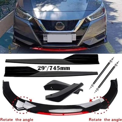For Nissan Maxima Front Bumper Lip Spoiler Splitter Body Kit Side Skirt Rear Lip Foto 1 de 4
