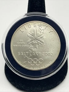 2002-P Unc Salt Lake Olympic  Commemorative Silver Dollar $1 - Picture 1 of 2