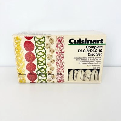 Cuisinart DLC-870 8 Piece Disc Set Complete DLC-8 DLC-10 Food Processor Vintage - Image 1 of 4