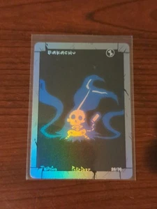 Pokederp Halloween Radiografia Fakachu Holo Mimikyu 26/36 Carta Derpy Personalizzata - Foto 1 di 3