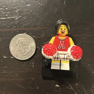 Lego Minifigure REAL MINI FIG cmf series 8 red cheerleader pom pom collectible^ - Picture 1 of 1